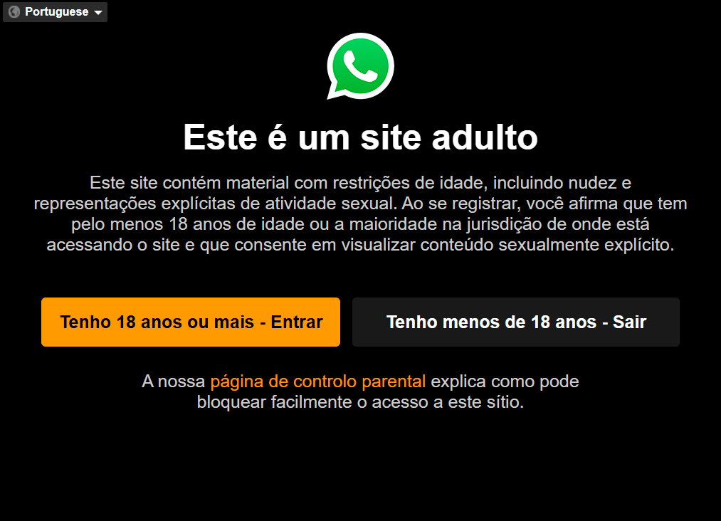 Verificação 18+